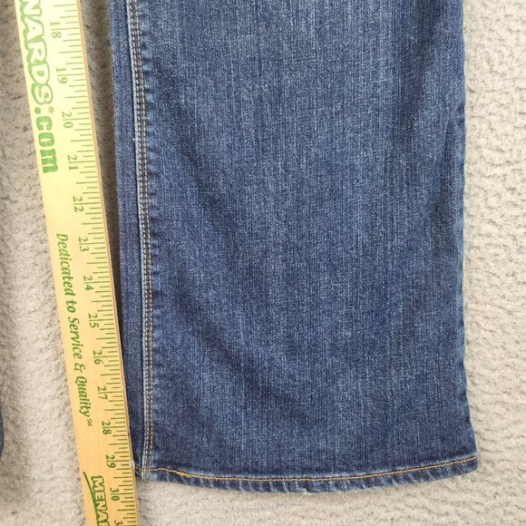 Levi’s Perfect Waist 525 Boot Cut Jeans Women's Sz 16 Mid Rise Dark Wash Stretch - Picture 4 of 12